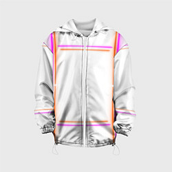 Куртка с капюшоном детская Neon white orange pink, цвет: 3D-белый