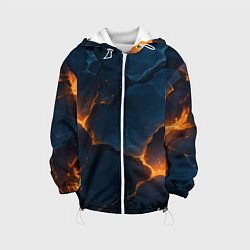 Детская куртка Разлом плит с огнем