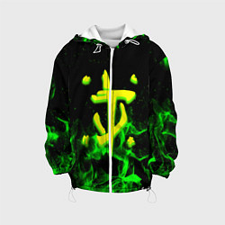 Детская куртка Doom кислотное лого огненный