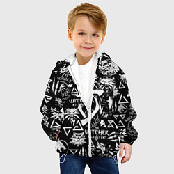 Куртка с капюшоном детская Doom логотипы ведьмак, цвет: 3D-белый — фото 2