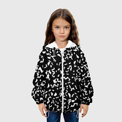Куртка с капюшоном детская Черный камуфляж, цвет: 3D-белый — фото 2