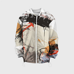 Куртка с капюшоном детская Современное искусство - размалёваная красками стен, цвет: 3D-белый