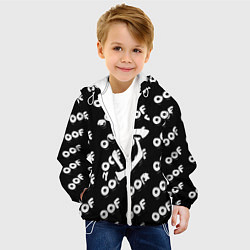 Куртка с капюшоном детская Doom off black, цвет: 3D-белый — фото 2