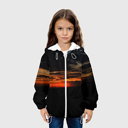 Куртка с капюшоном детская Закат на плато, цвет: 3D-белый — фото 2