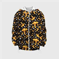 Куртка с капюшоном детская Грибной дождик, цвет: 3D-белый