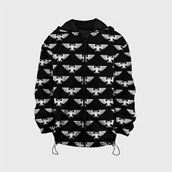 Куртка с капюшоном детская Империум человечества паттерн, цвет: 3D-черный