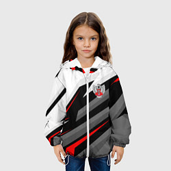 Куртка с капюшоном детская Федерация бокса - спортивный, цвет: 3D-белый — фото 2