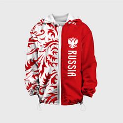 Детская куртка Россия - красная хохлома