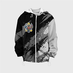 Куртка с капюшоном детская Российская империя - монохромный, цвет: 3D-белый