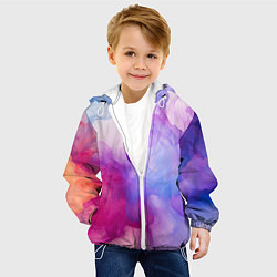 Куртка с капюшоном детская Цветная дымка, цвет: 3D-белый — фото 2