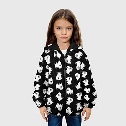 Куртка с капюшоном детская Annoying dog pattern - Undertale, цвет: 3D-черный — фото 2
