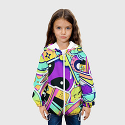Куртка с капюшоном детская Пришелец, цвет: 3D-белый — фото 2