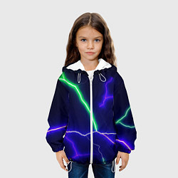 Куртка с капюшоном детская Multicolored lightning, цвет: 3D-белый — фото 2