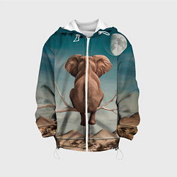 Детская куртка Задумчивый слон: пустыня