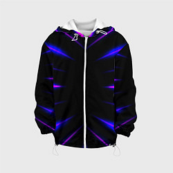 Куртка с капюшоном детская Color black neon neon, цвет: 3D-белый