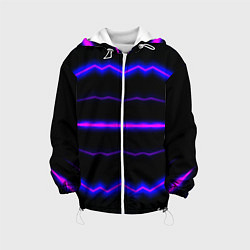 Куртка с капюшоном детская Color multicoloured neon stripes, цвет: 3D-белый