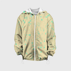 Куртка с капюшоном детская Color beige turquoise, цвет: 3D-белый