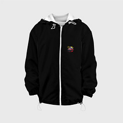 Куртка с капюшоном детская Mercedes amg, цвет: 3D-белый