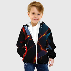 Куртка с капюшоном детская Plate fracturing, цвет: 3D-белый — фото 2