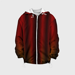 Куртка с капюшоном детская Neon red orange lines, цвет: 3D-белый