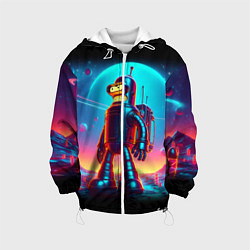 Детская куртка Космонавт Бендер на неоновой планете