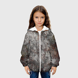 Куртка с капюшоном детская Абстракция - gray stone, цвет: 3D-белый — фото 2