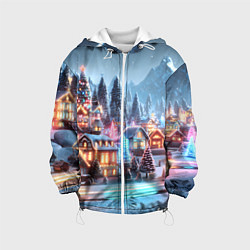 Детская куртка Городок в новогодних огоньках