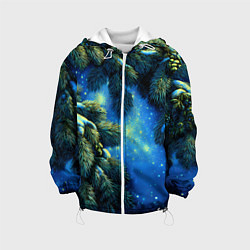 Детская куртка Новогодние ветки елки