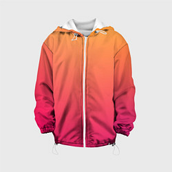Куртка с капюшоном детская Color orange pink, цвет: 3D-белый
