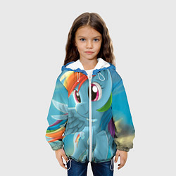 Куртка с капюшоном детская My littlle pony, цвет: 3D-белый — фото 2