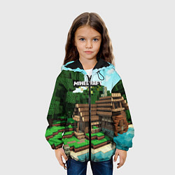 Куртка с капюшоном детская Minecraft House, цвет: 3D-черный — фото 2