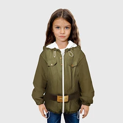 Куртка с капюшоном детская Униформа солдата, цвет: 3D-белый — фото 2
