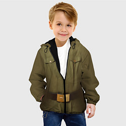 Куртка с капюшоном детская Униформа солдата, цвет: 3D-черный — фото 2