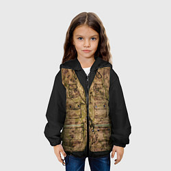 Куртка с капюшоном детская Жилетка охотника, цвет: 3D-черный — фото 2