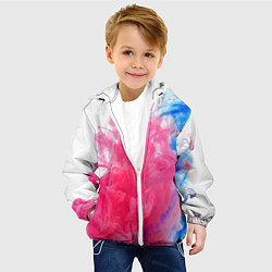 Куртка с капюшоном детская Взрыв красок, цвет: 3D-белый — фото 2