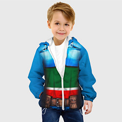 Куртка с капюшоном детская Капитан Татарстан, цвет: 3D-белый — фото 2