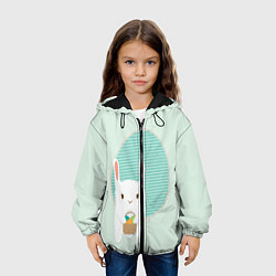 Куртка с капюшоном детская Пасхальная зайка, цвет: 3D-черный — фото 2