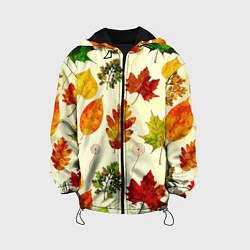Куртка с капюшоном детская Осень, цвет: 3D-черный