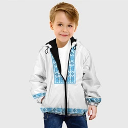 Куртка с капюшоном детская Вышивка 32, цвет: 3D-черный — фото 2