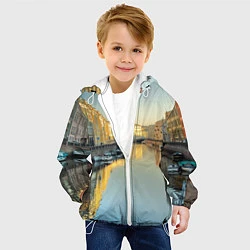 Куртка с капюшоном детская Питер, цвет: 3D-белый — фото 2