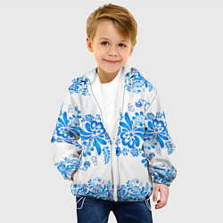 Куртка с капюшоном детская Гжель, цвет: 3D-белый — фото 2