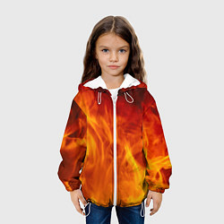 Куртка с капюшоном детская Огонь 2, цвет: 3D-белый — фото 2