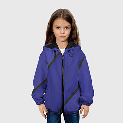 Куртка с капюшоном детская Линии, цвет: 3D-черный — фото 2