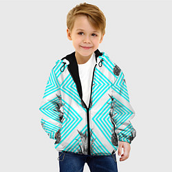 Куртка с капюшоном детская Ананасы 15, цвет: 3D-черный — фото 2