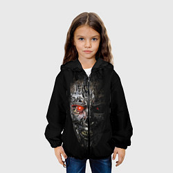 Куртка с капюшоном детская Terminator Skull, цвет: 3D-черный — фото 2