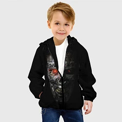 Куртка с капюшоном детская Terminator Skull, цвет: 3D-черный — фото 2