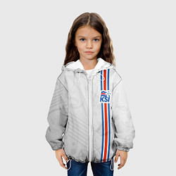 Куртка с капюшоном детская Сборная Исландии по футболу, цвет: 3D-белый — фото 2