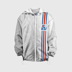 Куртка с капюшоном детская Сборная Исландии по футболу, цвет: 3D-белый