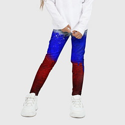 Леггинсы для девочки Русский триколор, цвет: 3D-принт — фото 2