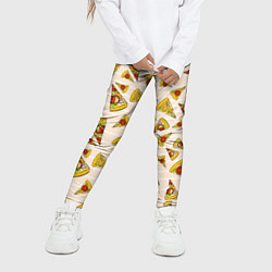 Леггинсы для девочки Pizza Love, цвет: 3D-принт — фото 2